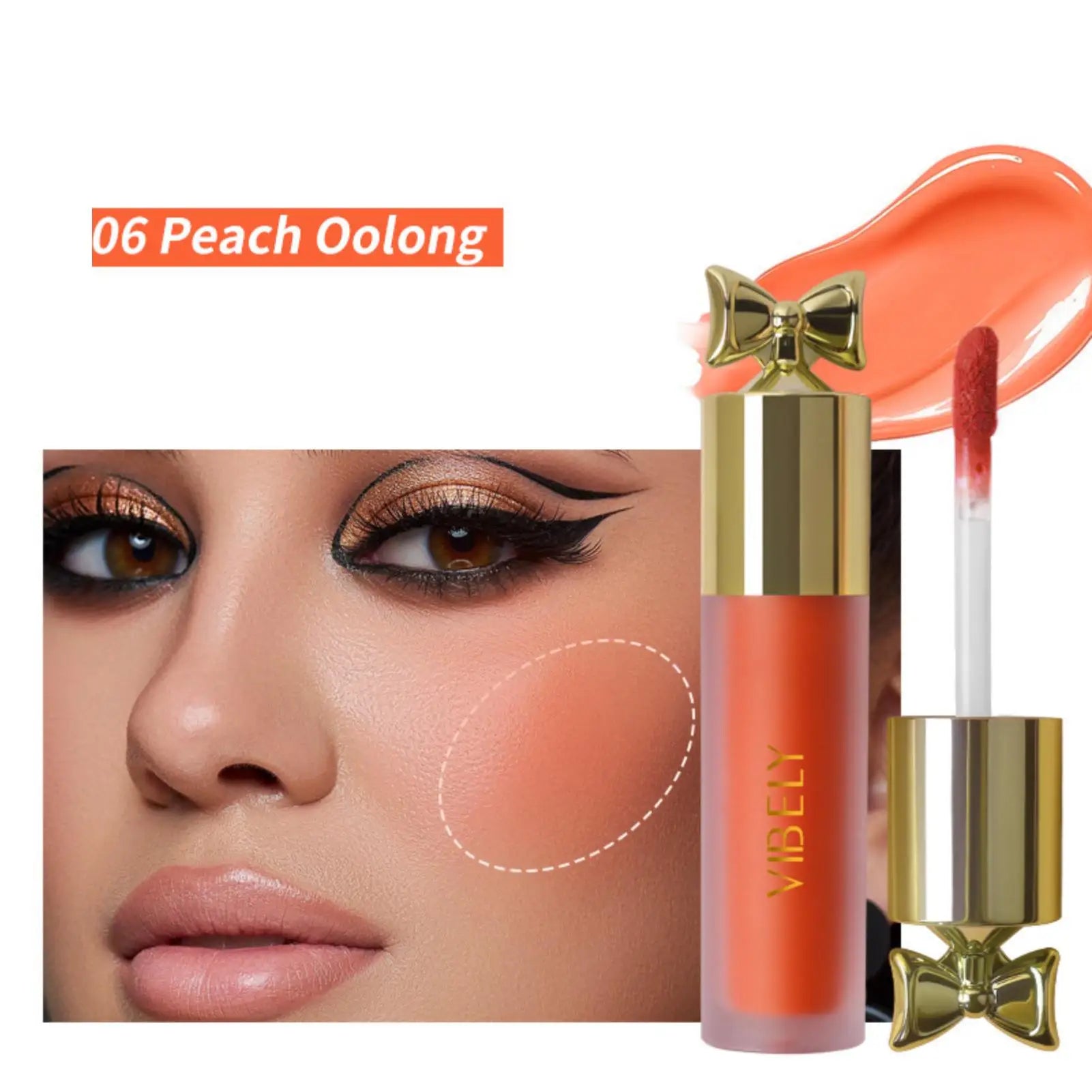 1PC Natural Gloss Liquid Blush – Waterproof, Lightweight, Improves Dull Skin, High Color Rendering, Ideal Holiday Gift Series