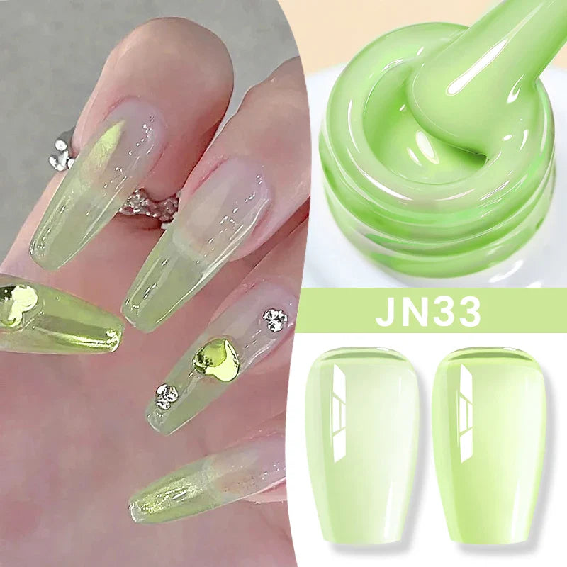 BORN PRETTY 10ml Jelly Nude Gel Nail Polish 50 Colors Semi Transparent Nail Art Nail Supplies Soak off UV LED Nails Gel Varnish