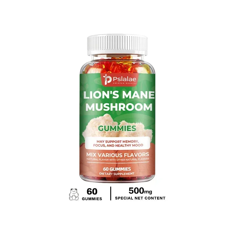 Lion's Mane Mushroom Supplements - Gummies for Focus and Clarity, Brain Support