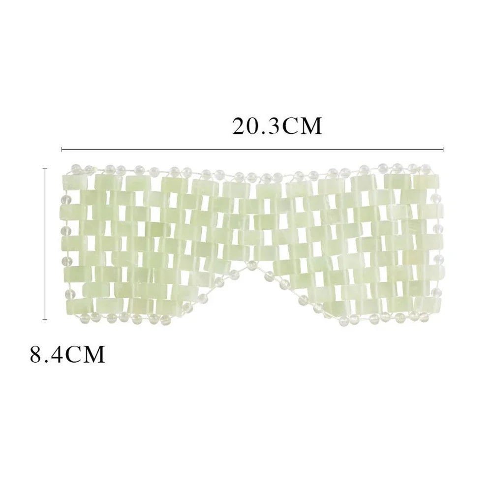 Cooling Jade Eye Mask Massager Natural Jade Eye Mask Eye Eye for Eye Relax Sleep Massager Mask Tools Mask Care Stone Face Sleep