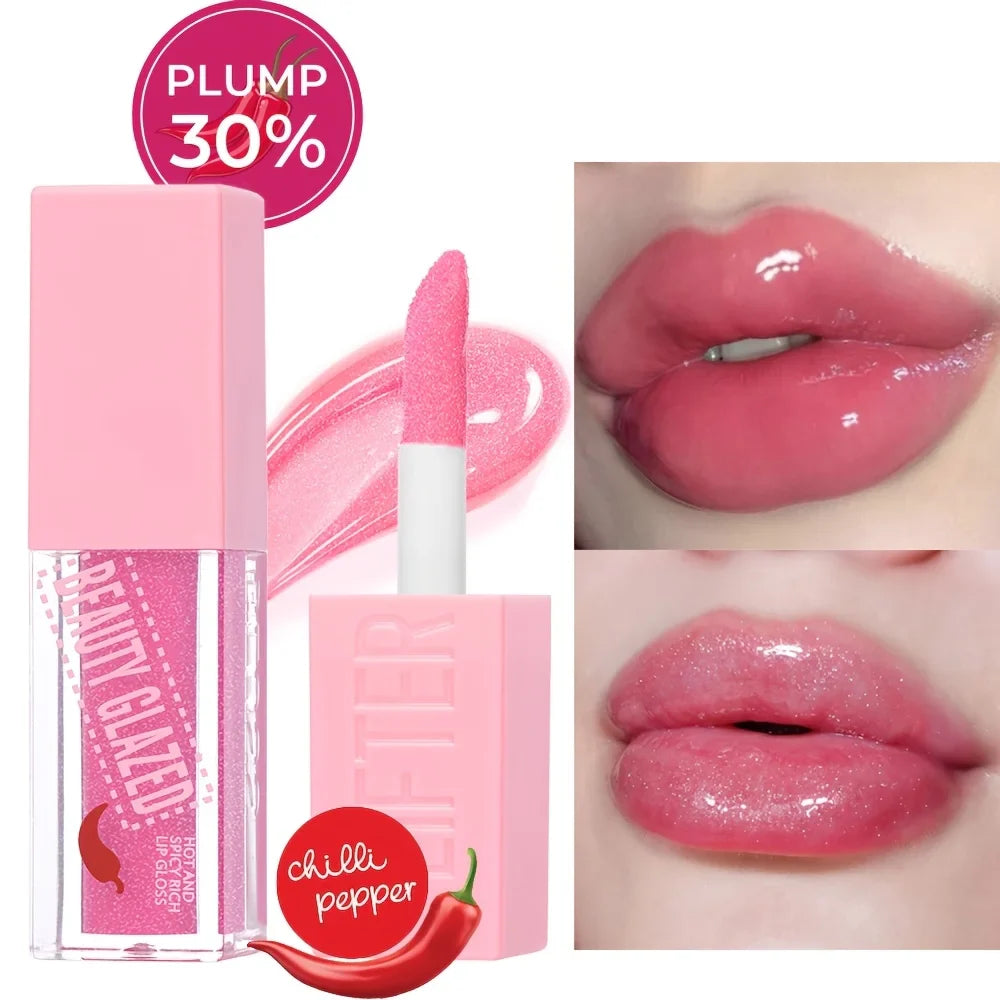Chili Lip Plumper Oil Serum Instant Long Lasting Volumising Essence Oil Repair Lip Fine Lines Increases Elasticity Sexy Lip Balm