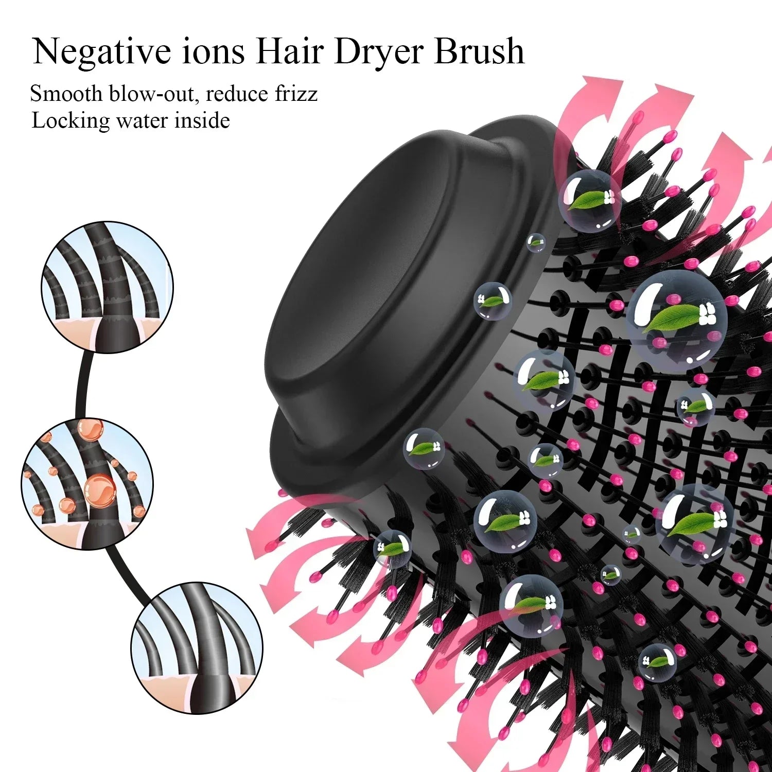 4 in1 hair straightener curling iron styling comb hot air comb volumizing hot air comb anionic straightening brush hair dryer