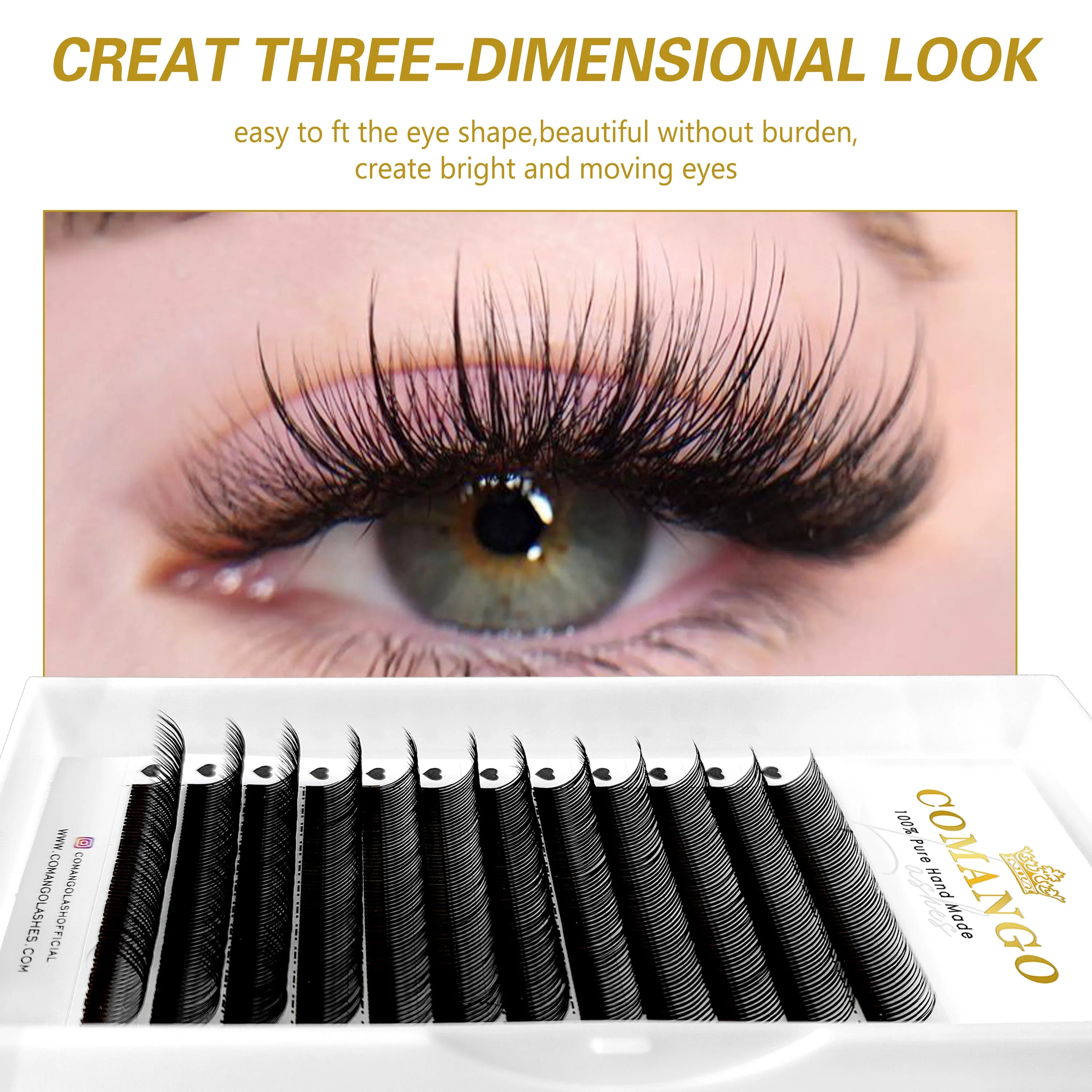 CoMango Premium 5D Flower Fairy Flora Lashes Premade Fans Individual Lashes Extension Soft Natural Makeup