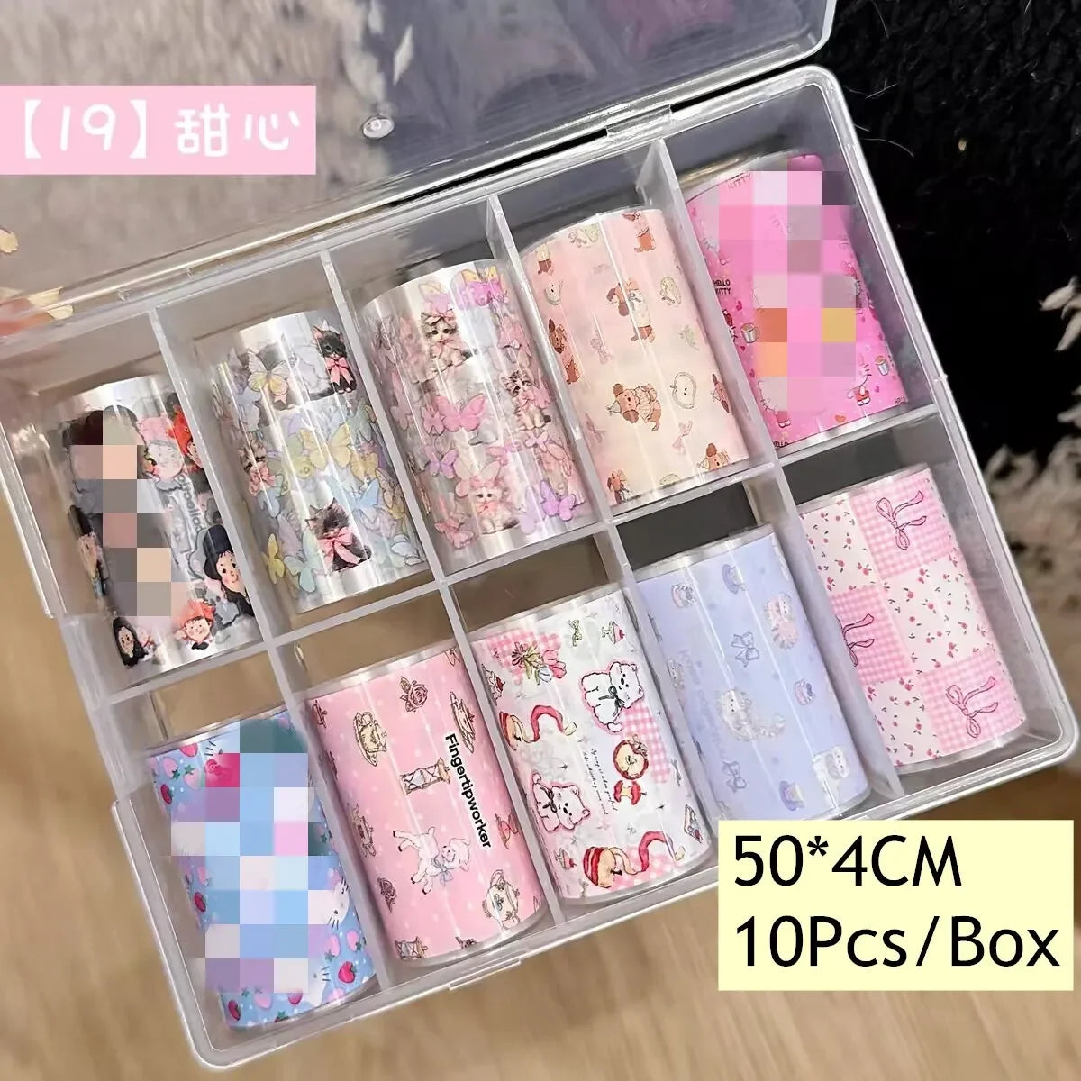 10Rolls Flower Nail Foils Transfer Paper Nail Art Stickers Manicure Set Decal Nails Decoration