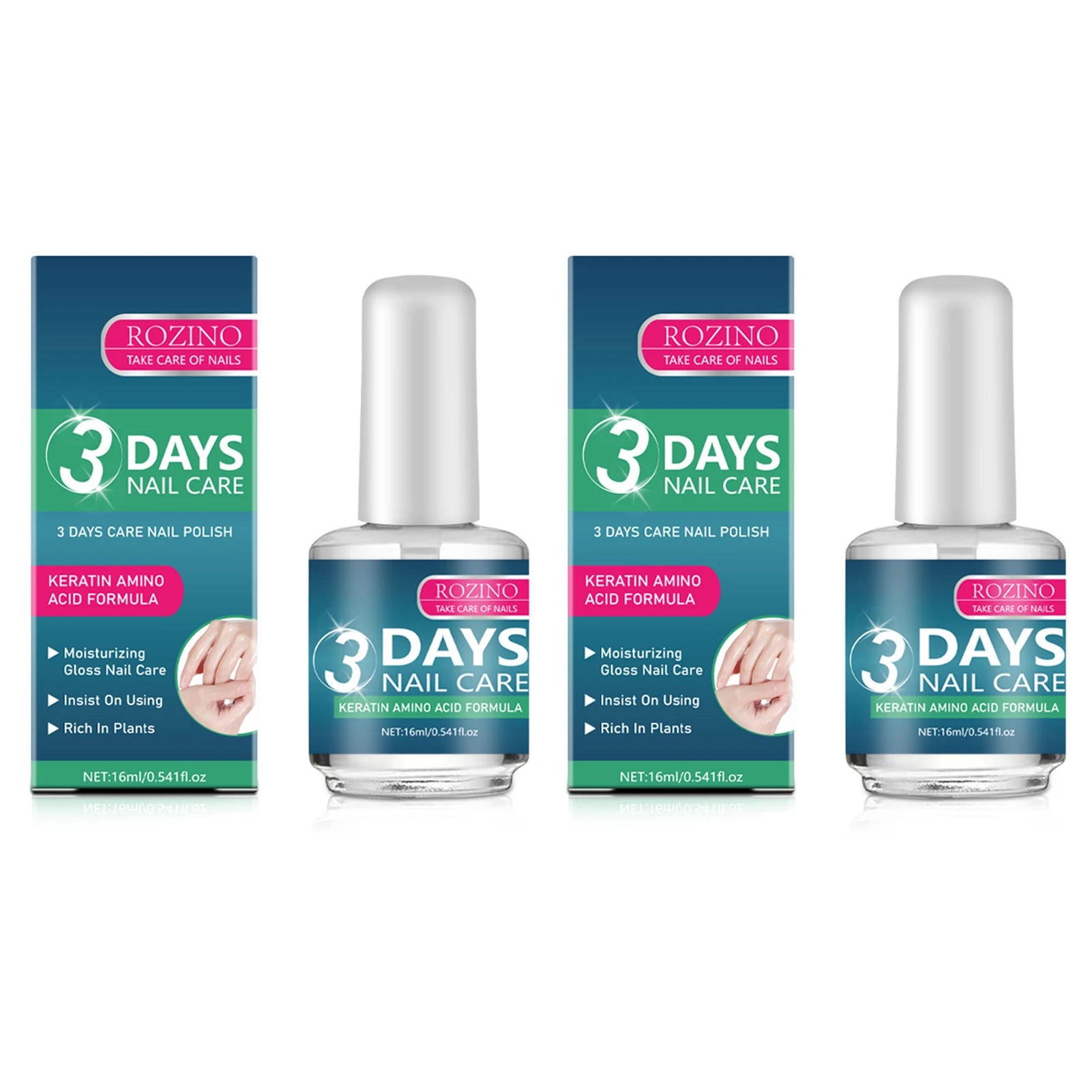 3 Day Growth Nail Treatments Strengthener With Amino Acid Formulas Strengthens Moisturizes Nail Care Serum For All Nail Types