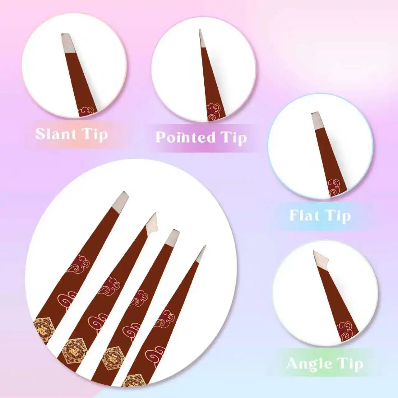 Stainless Steel Tweezer Set 4 Precision Tweezers with Leather Case Ideal Eyebrow Kit Ingrown Hair Tweezers Splinter Removal Kit