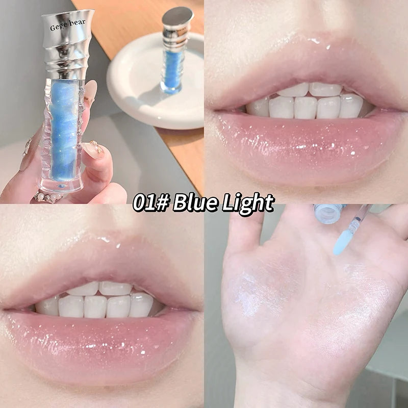 Mirror Mulberry Lip Gloss Sexy Plump Purple Water Lip Glaze Shimmering Glass Moisturizing No Sticky Jelly Liquid Lipstick Oil