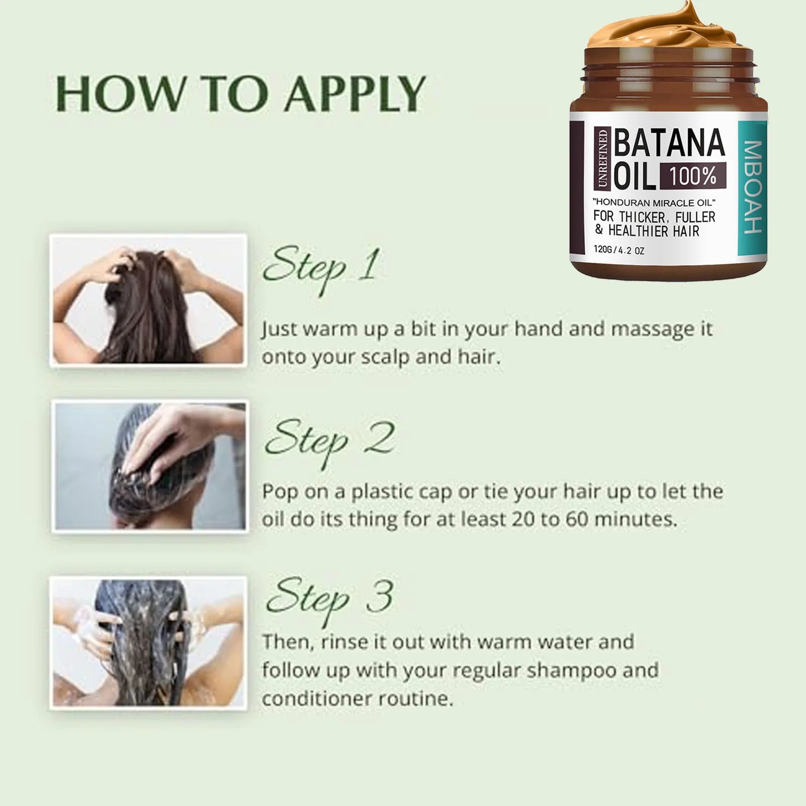 100% Batana Oil from Honduras - Get Fuller, Thicker, Healthier Hair - Great Men Conditioner Haircare Silky - Hair Nutrition oil