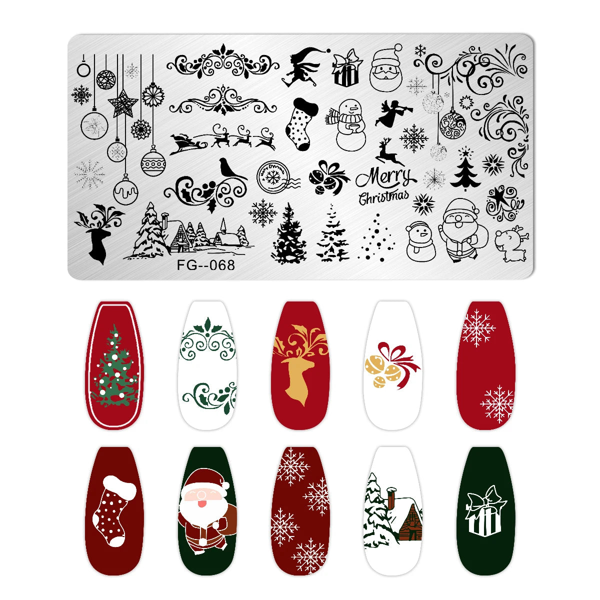 Cartoon Bear Nail Stamping Plates Fruit ice cream cake Floral Flower Leaf Printing Stencil Nail Stamp Templates Nail Art Tools