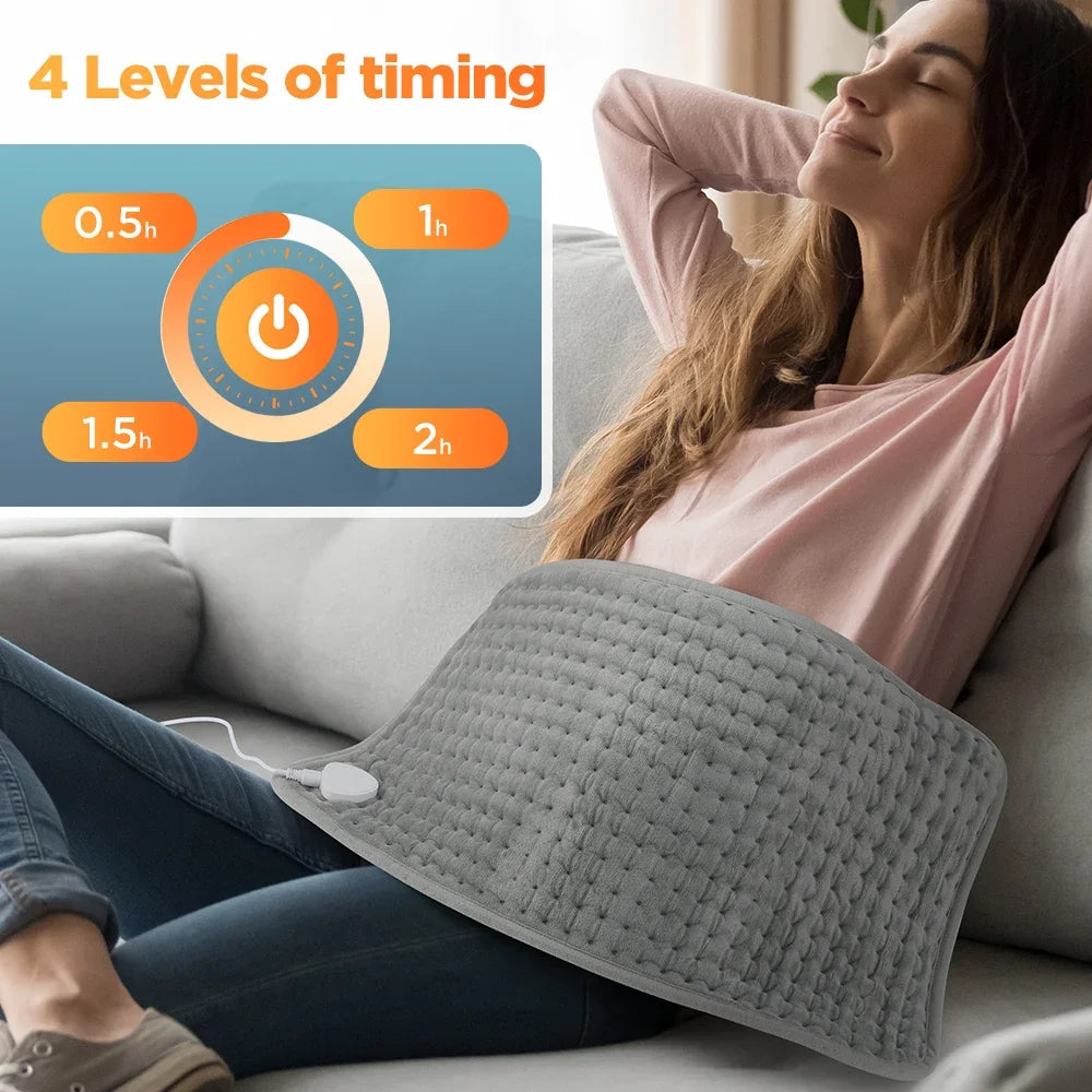 Electric Heating Pad Heat Mat with 10 Levels Constant Temp 4 Mode Timer Body Warming Thermal Mat for Abdomen Hand Thermal Mat