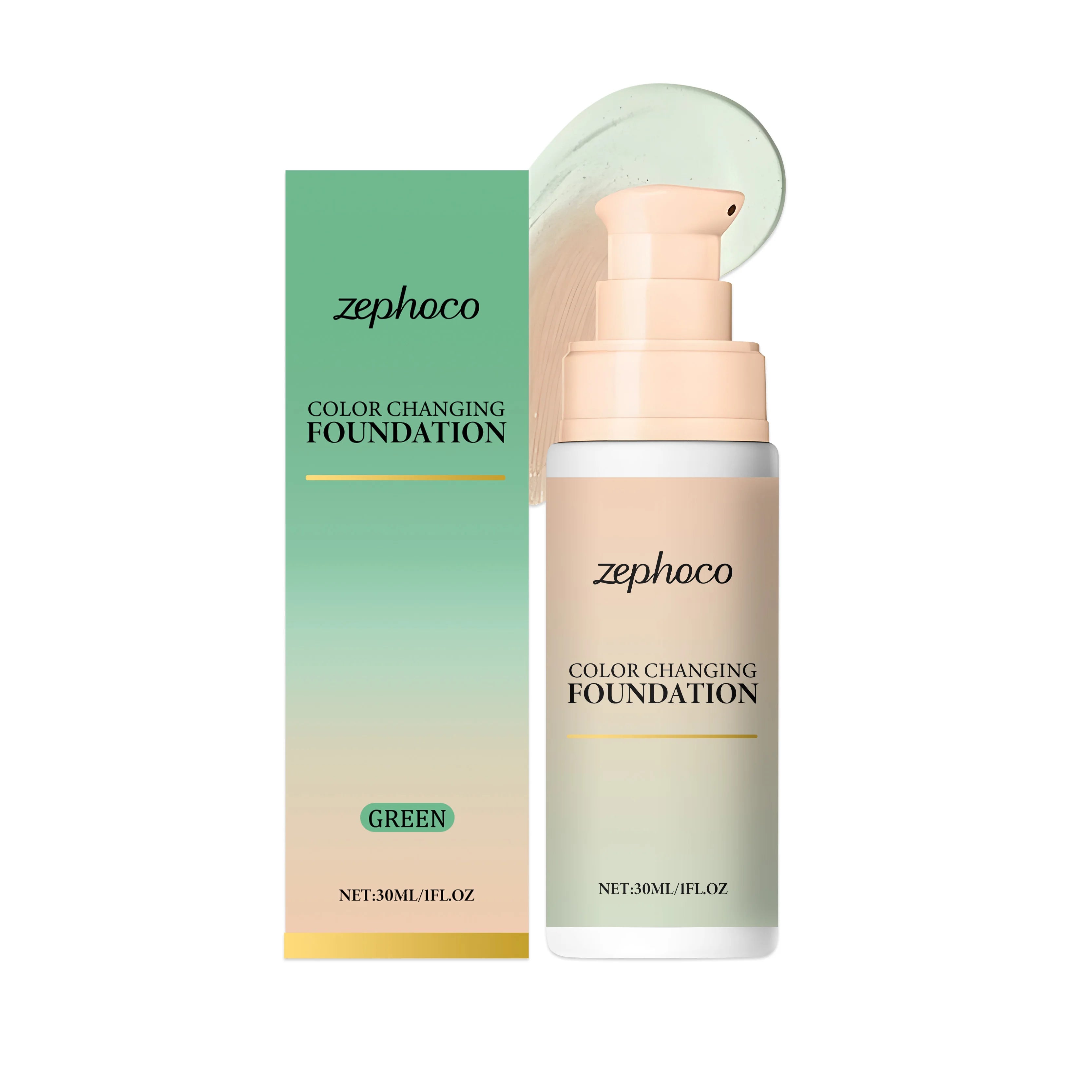 Pink Color Changing Foundation Cream Concealer Makeup Moisturizing Lightweight Cover Skin Imperfections Natural Look zephoco