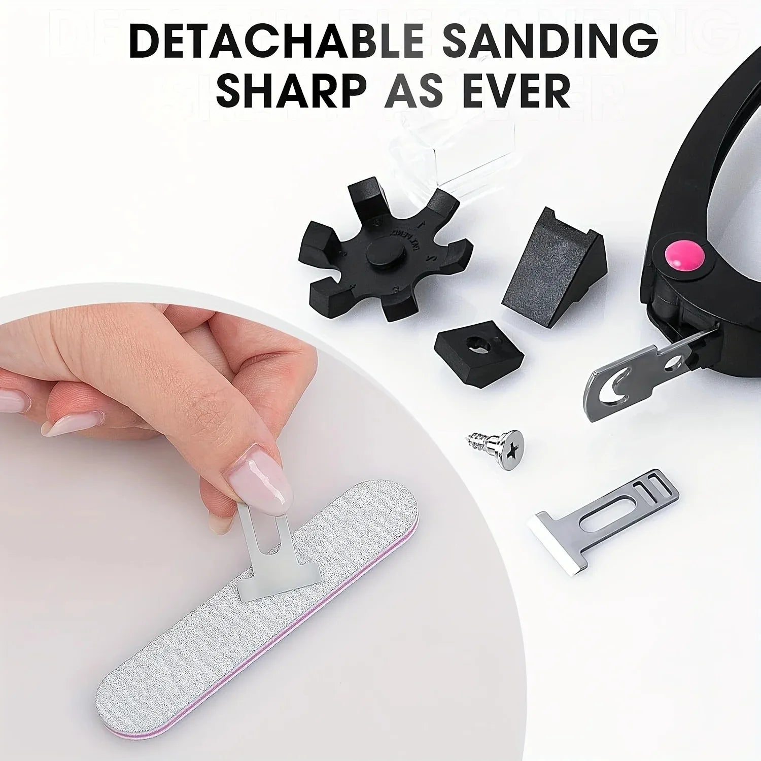 1PC U-Shaped Nail Scissors Acrylic Nail Clipper Adjustable False Nail Tip Cutter Trimmer Manicure with Stainless Steel Nail File