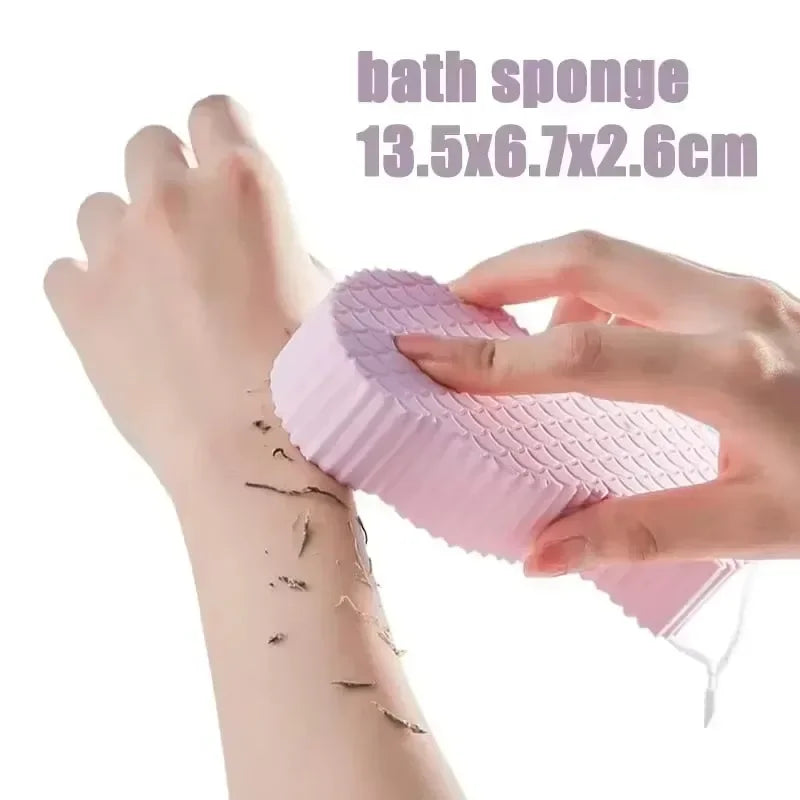 Body Shower Foot Scrubber Brush Wash The Body Cleanser Silicone Sponge Bath Massage Mat Back Brush Wall Mounted with Suction Cup