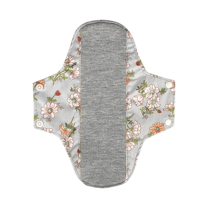 AIO Washable Cotton Printed Panty Liner Regular Flow Menstrual Pads Graphene Cloth Tampons Urinary Incontinence Sanitary Pads