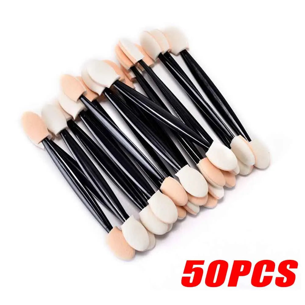 10/30/50/200/500/1000pcs Double Ended Sponge Nail Art Powder Brush Multifunctional eyeshadow Brush Portable Makeup Manicure Tool
