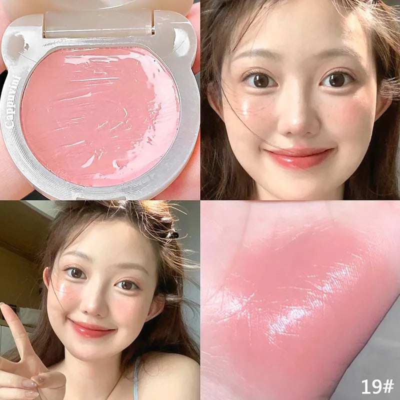 Little Bear Water Light Multi Purpose Cream Korean Makeup Milk Pink Purple Blush Brighten Face Rubores Rouge Juice Cute Makeup