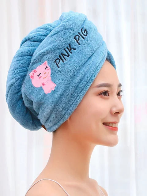 Women Hair Towel Microfiber Towel Bath Towels for Adults Home Terry Towels Bathroom Serviette De Douche Turban for Drying Hair