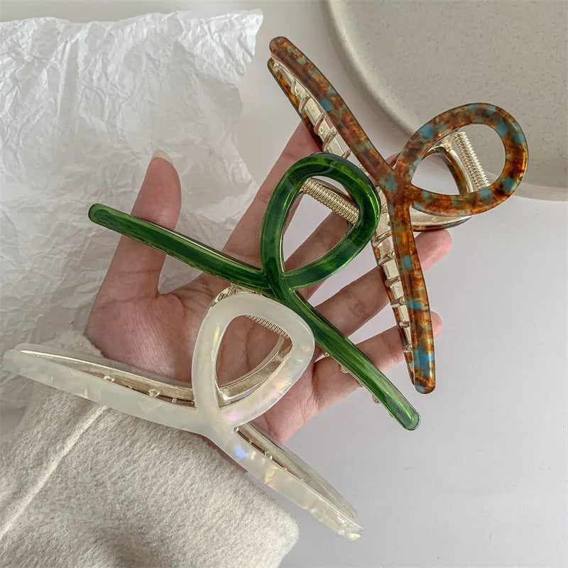 versized Hair Claw Clips - Elegant & Cute Large Hair Clips for Women, Non-Slip French Barrette