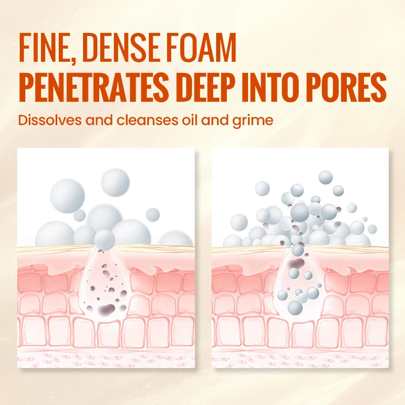 150ML Vitamin C Cleanser Brightening Foaming Cream Washes Away Pollution Impurities Conditions Nourishes Skin