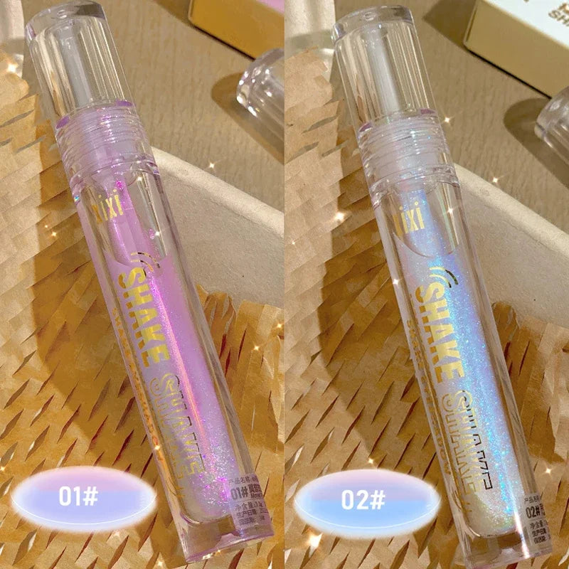 Diamond Liquid Highlight Face Glittering High Gloss Pearlescent Brighten Eye Shadow Korean Water Light Face Boost Luster Makeup