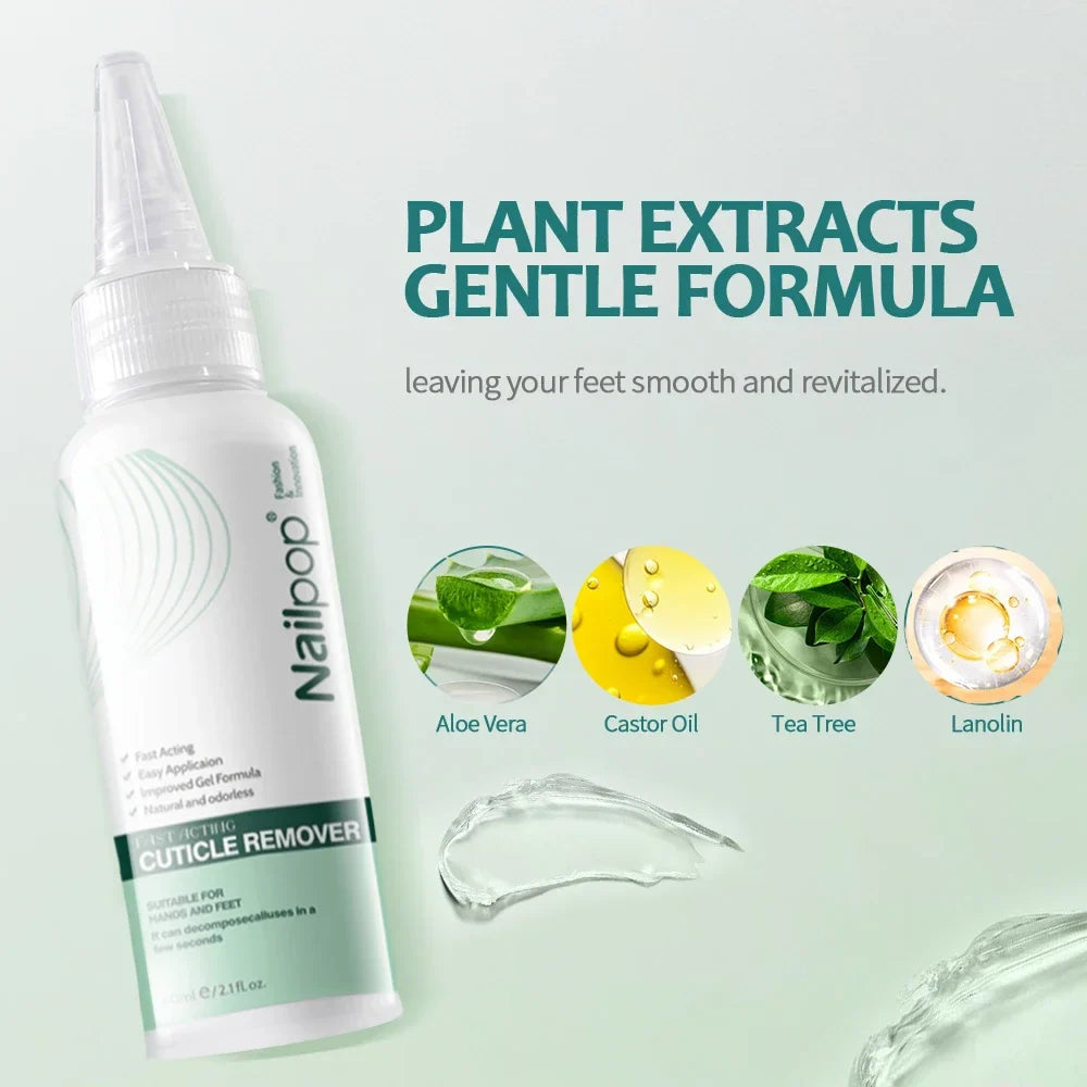 NAILPOP Foot Care Callus Softener Combo Callus Remover Gel & Foot File Set For Dry Rough Cracked Heel - Feet Exfoliator Scrubber