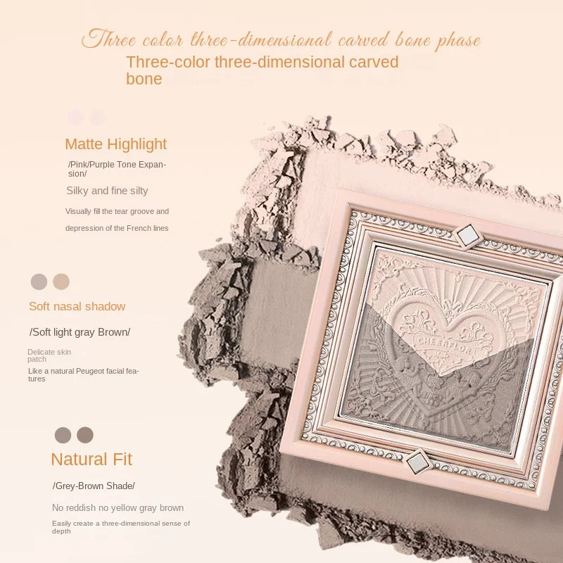 CHEERFLOR Little Angel Contour Shadow & Highlight Palette Face Mate Iluminador Bronzer Makeup Concealers 7g