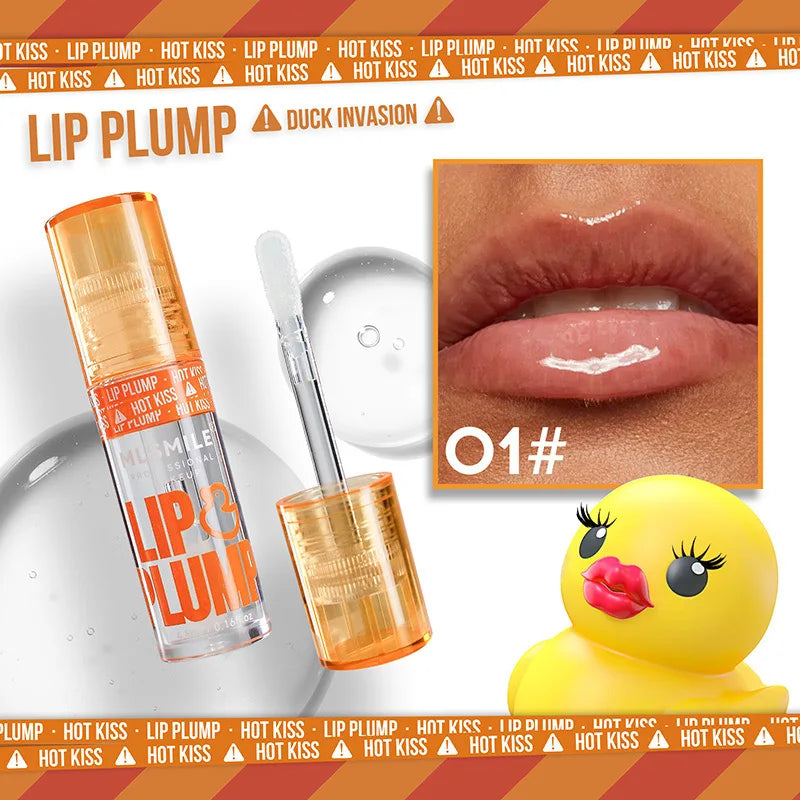 6 Colors Mirror Moisturizing Lip Balm Glitter Transparent Crystal Jelly Lip Gloss Duck Lip Plumping No Sticky Sexy Lip Oil