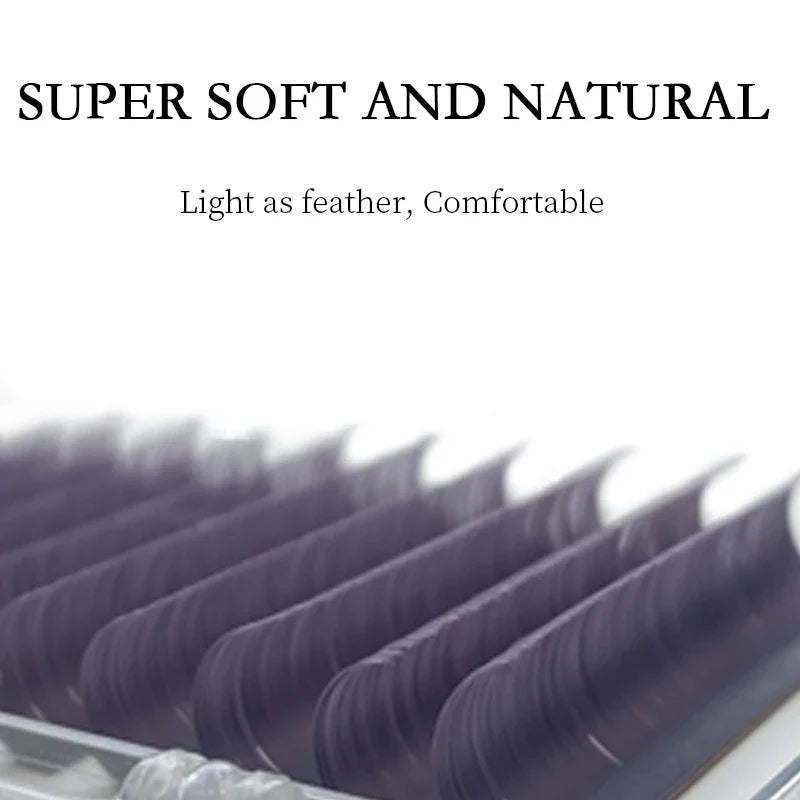 NATUHANA Dark Colored Eyelashes Extension Individual Natural False Mink Colorful Eyelash Grey Blue Color Lashes for Party Makeup