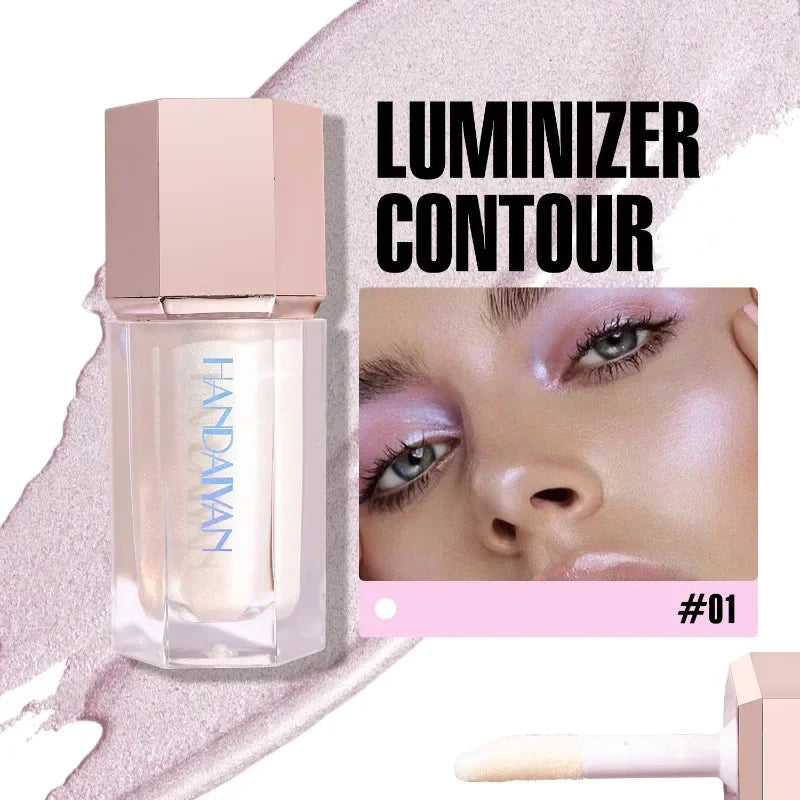 Shimmer Liquid Highlighter Stick Face Makeup Bronzer Cream Rouge Tint Contouring Highlighter Pen Women Body Brighten Cosmetic