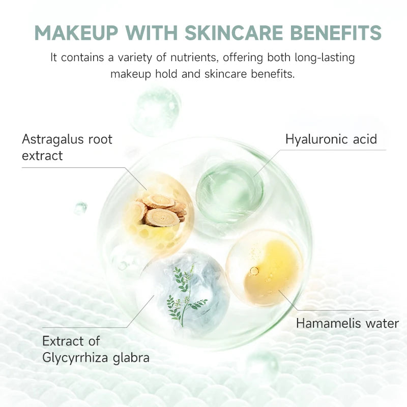 Long-Lasting Makeup Setting Spray With Hyaluronic Acid, Moisturizing Oil Control, Smudge & Transfer Resistant, Quick-Dry