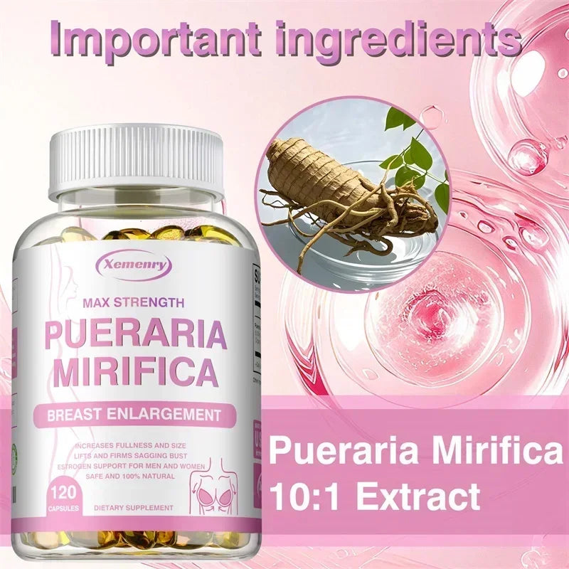 Pueraria Mirifica Supplement - To Support Breasts To Be Round, Firm and Elastic, Promote Balanced Estrogen Metabolism