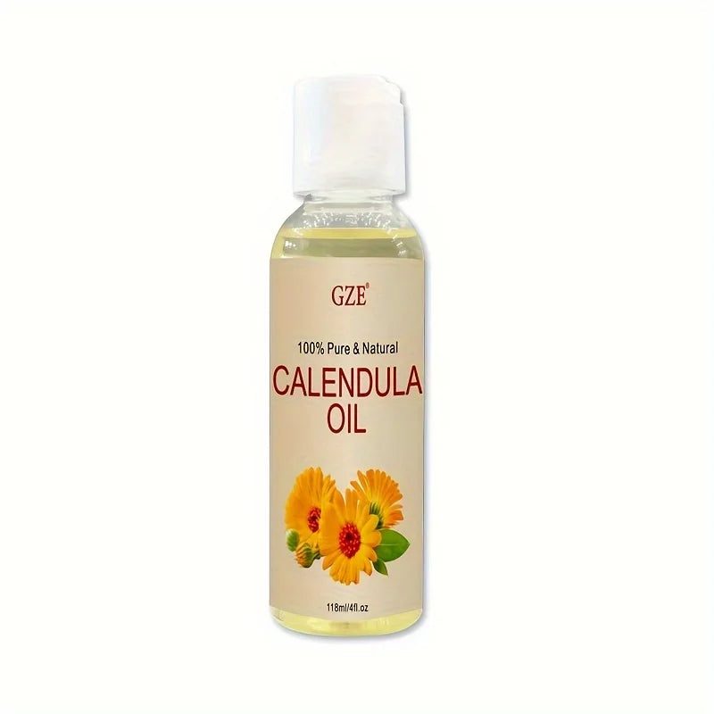 GZE Calendula Oil - Calendula Officinalis Flower Extract – Infused -Benefits for Skin, Nails, Hair, Face, Body- SHORT LIFE