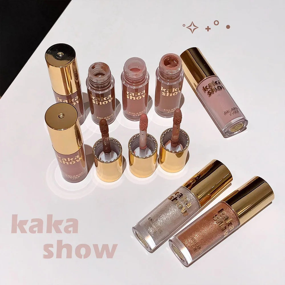 Kakashow Mist Eyeshadow Liquid Matte Pearlescent Shimmer Brightens Earth-colored Liquid Eyeshadow, Complete Eyemakeup in 3 Min