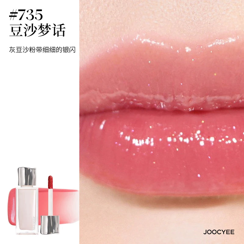Joocyee Lip Tint Korean Smoked Lip Glaze 3D Lipstick Lip Plumper Gloss Mirror Moisturizing Korean Makeup