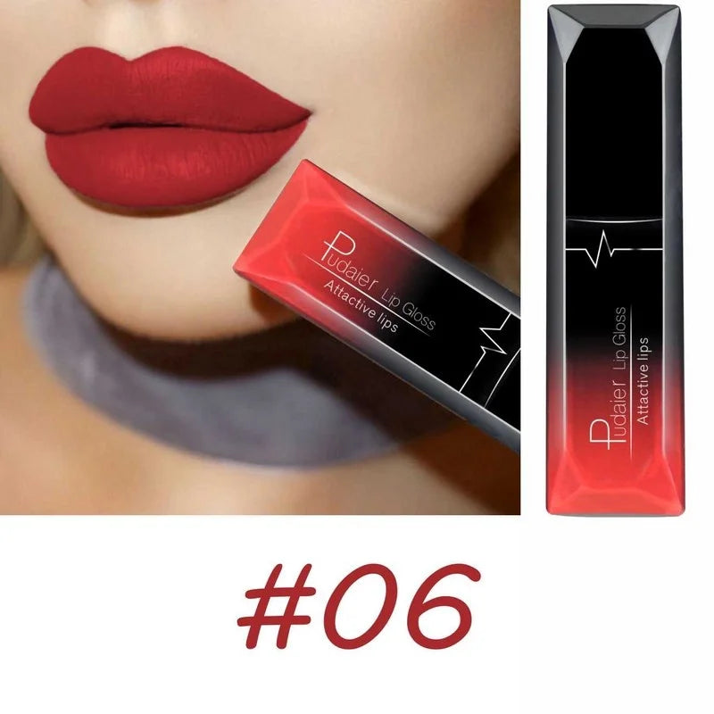 Long Lasting Velvet Matte Liquid Lipstick Waterproof 17 Colors Non Stick Cup Kissproof Lip Tint Gift for Women