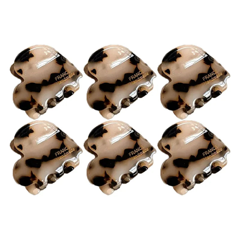 New 3.5cm Small Hair Claw Acetate Hair Crabs for Girls Cute Heart Shaped Hairclips Women Hair Accessories Hairpins Clips