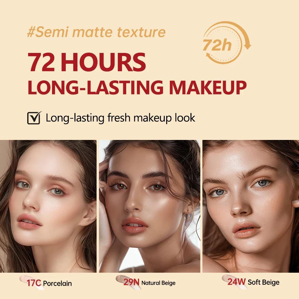 Sunscreen Cushion Foundation Fit Cushion Foundation Full Coverage Waterproof Long-lasting Concealer Long-lasting Makeup