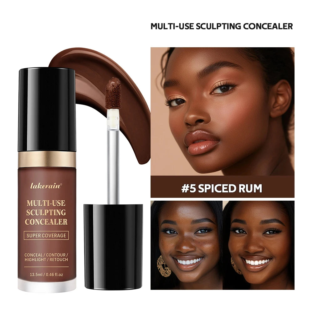 Super Coverage Concealer Multi-Use Cream Oil Free Long Lasting Hydrating Cover Contour Highlight and Retouch Face Makeup