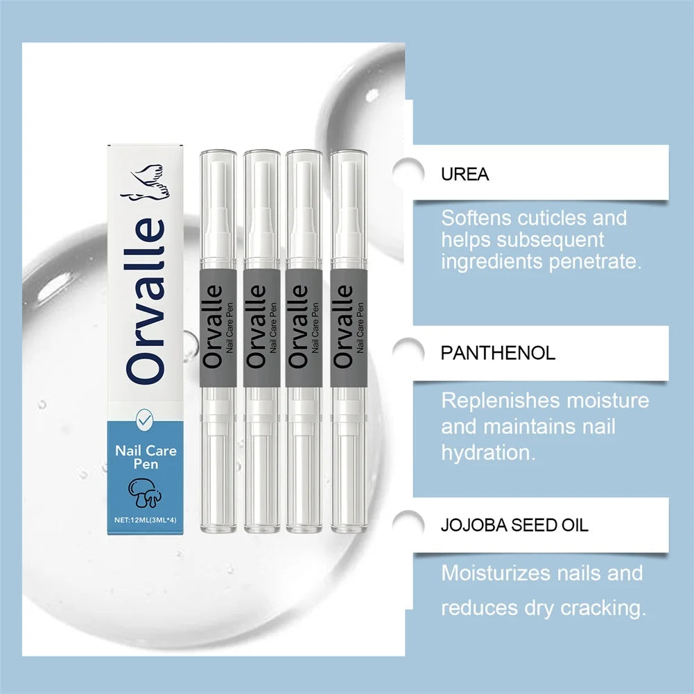 4pcs Nail-Fungus Pen Nail Growth Treatments Repair Serum Toenail-Fungus Treatments Extra Strength Nail Repair Serum
