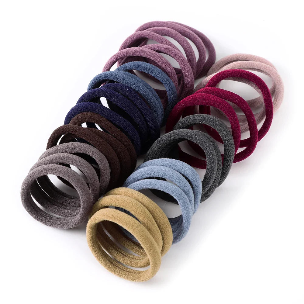 AWAYTR 50PCS/Set Girls Hair Band Hairbands Hair Accessories For Woman Kids Ponytail Holder Elastic Scrunchies Rubber Bands