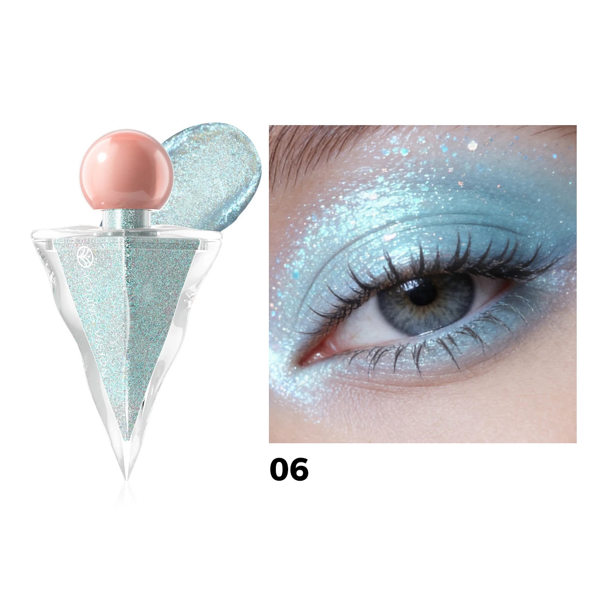 YOUNG VISION Liquid Glitter Highlighter - 6 Colors, Water-Based, Shimmer & Metallic, Long Lasting, Waterproof