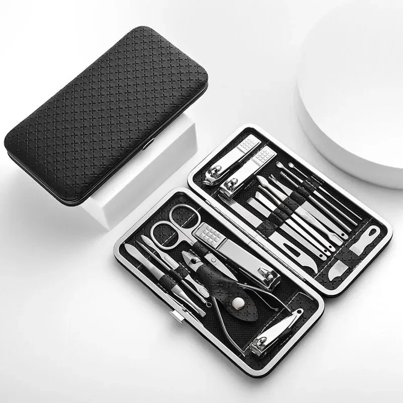 19-Piece Household Nail Clipper Set, Dead Skin & Eyebrow Grooming Kit