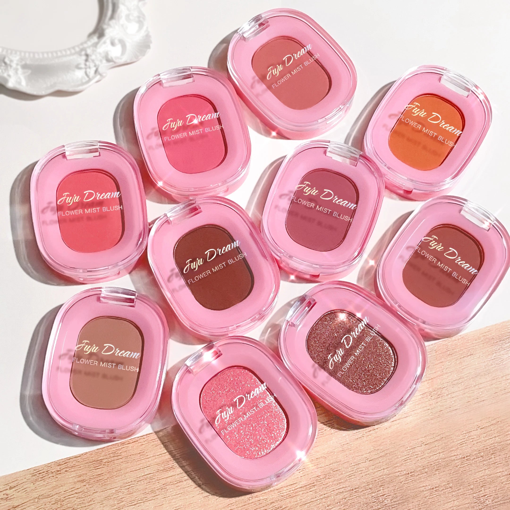 JUJu DREAM Flower Mist Blush Disc Monochrome Matte Powder Fine Flash Monochrome Blush Disc