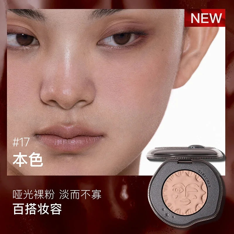 Girlcult Mood Blush Contour Highlighter Cute Makeup Cruelty-Free Powder Blush Face for a Shimmery or Matte Finish