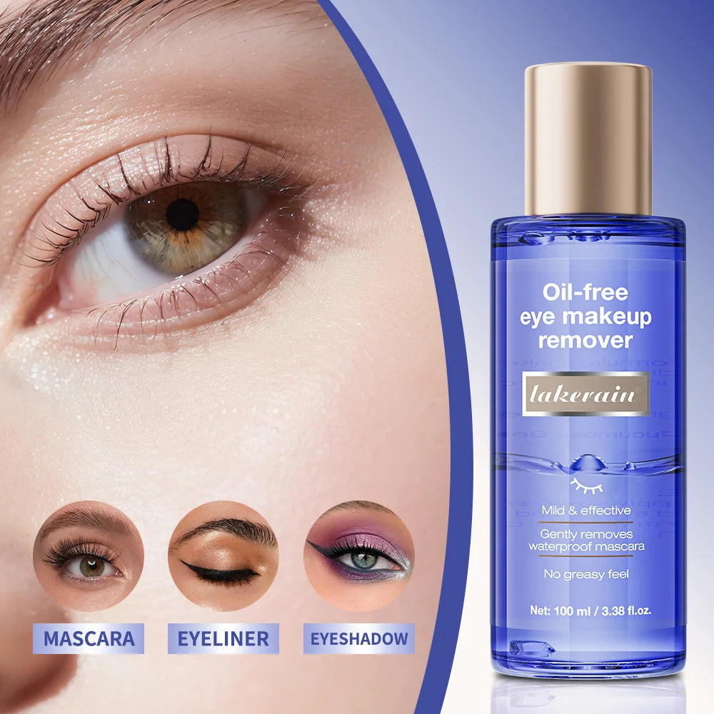 Lakerain Oil-free Eye Makeup Remover Non-irritating, Effectively and Gently Removing Eye Makeup