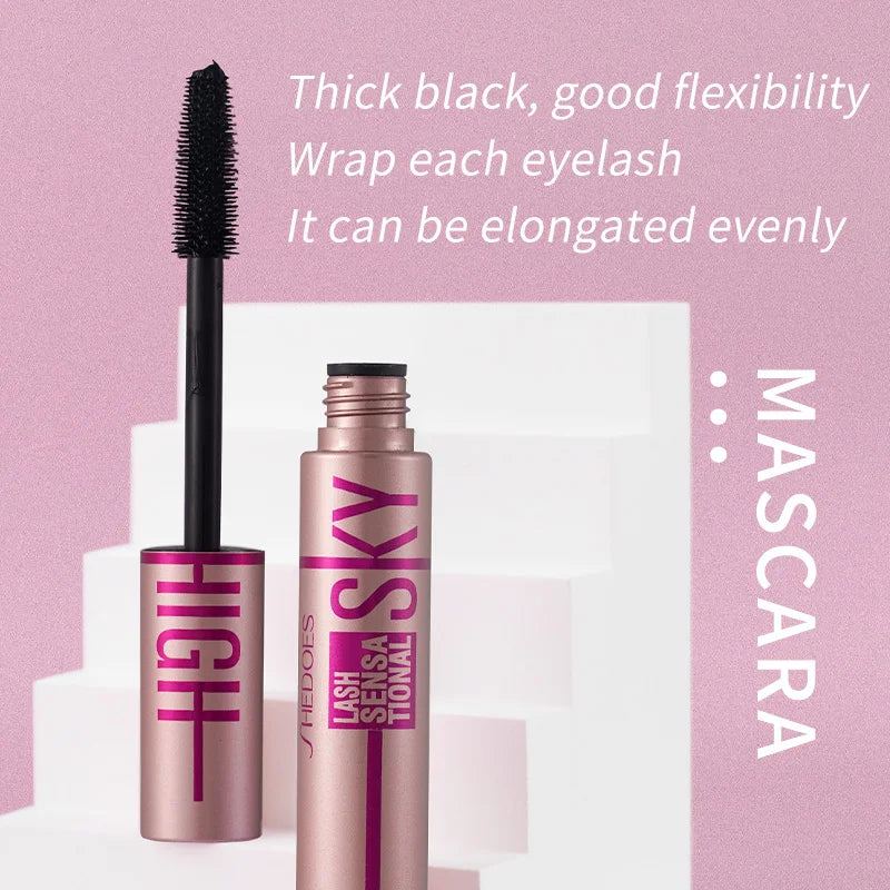 4D Mascara Lengthening Waterproof Thick Curling Lasting Eyelash Extension Black Mascara Natural Eyelash Enhance Cosmetics Makeup