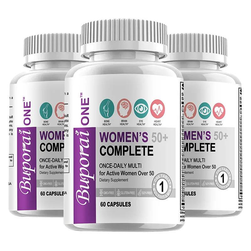 Women’s 50+ Complete Multivitamin - Supports Brain, Heart, Digestive and Immune System Health and Boosts Metabolism