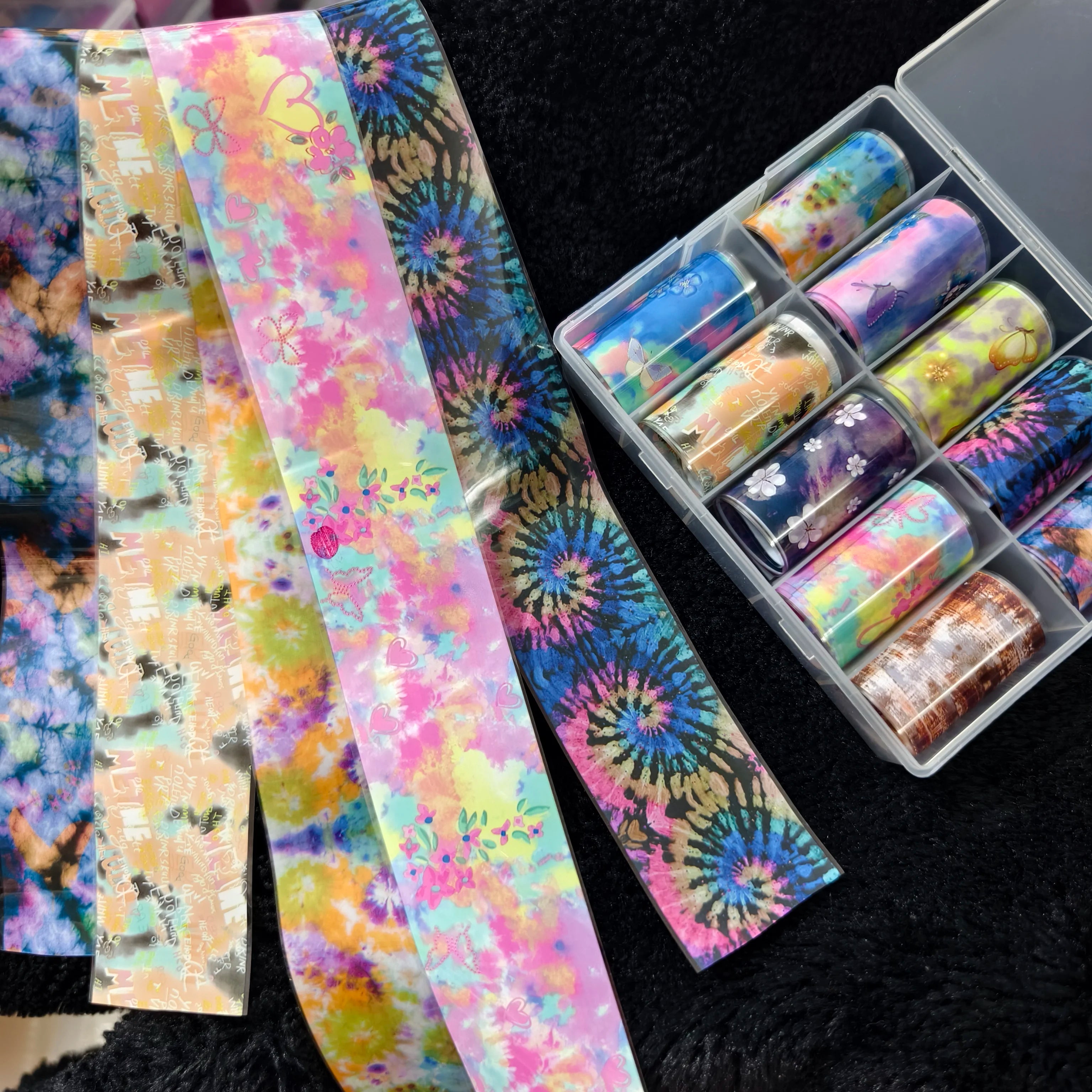 10Rolls Halloween Flower Plaid Angel Marble Bow Nail Foils Transfer Paper Nail Art Stickers Decal Nails Decoration