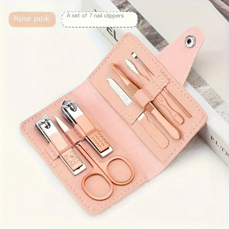 Manicure Set 7/30pcs Nail Clipper set toenail clippers pedicure tools, Suitable forTravel Manicure Kit Multifunction Nail Tools
