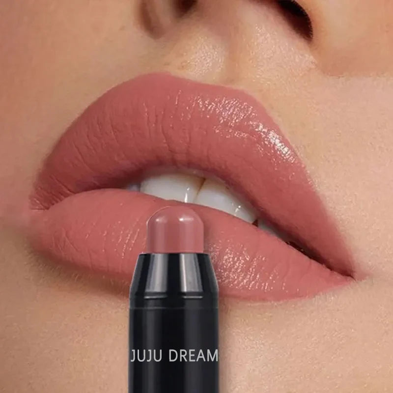 Matte Lipstick Pencil Waterproof Long Lasting Non-Stick Cup Lip Stain Tint Cosmetic Nude Lipstick Pen Makeup Maquillage